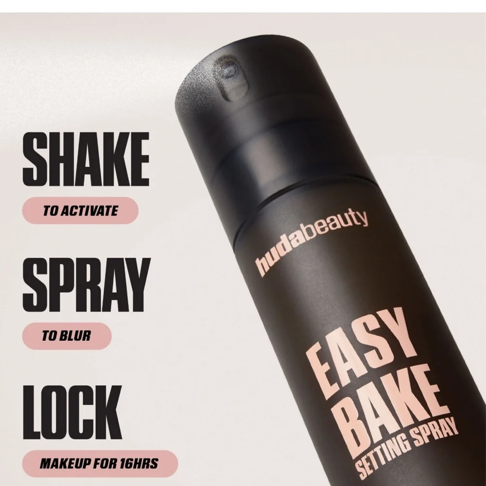 NEW Huda Beauty Easy Bake Blurring Setting Spray with 16-Hour Wear